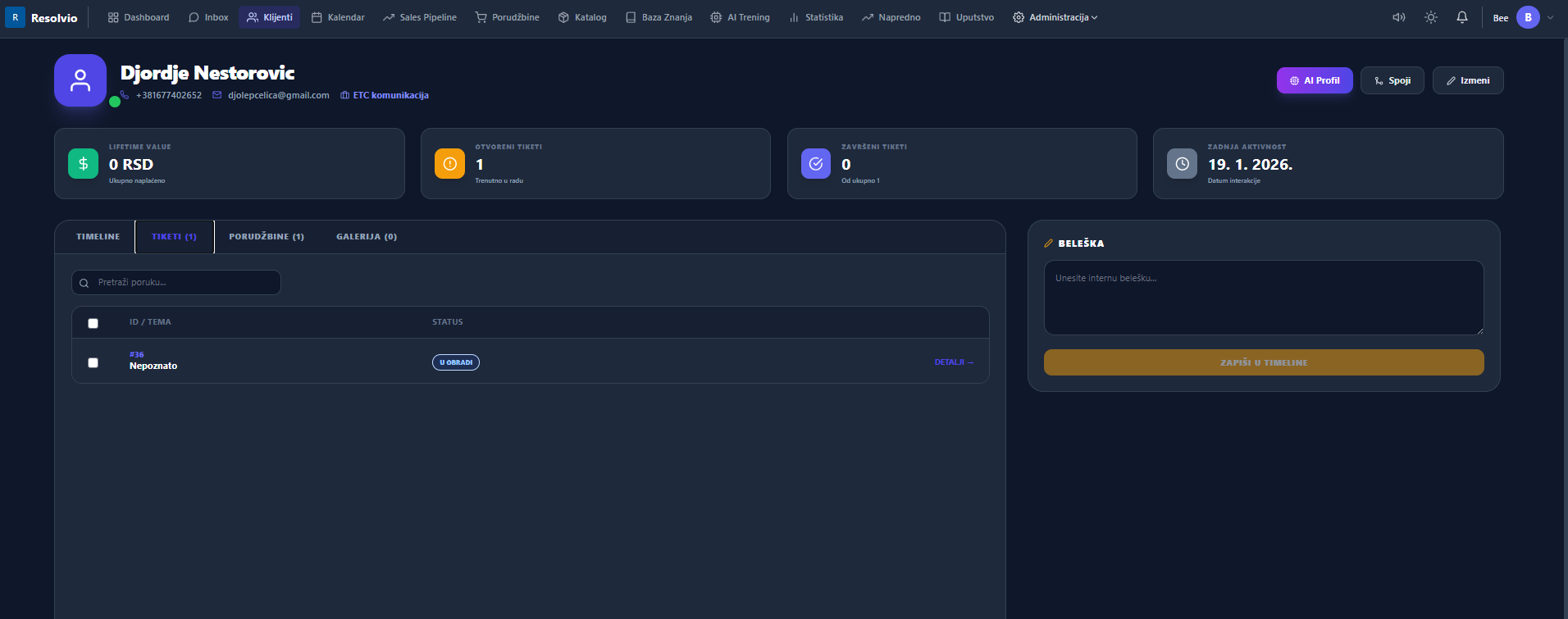 Resolvio Booking i Kalendar – zakazivanje termina